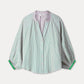 POM Amsterdam Blouses BLOUSE - Seersucker Green Pink