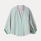POM Amsterdam Blouses BLOUSE - Seersucker Green Pink