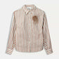 POM Amsterdam Blouses BLOUSE - Striped Poplin White