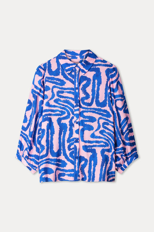 POM Amsterdam Blouses BLOUSE - Waves Pink