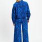 POM Amsterdam Blouses BLOUSE - Yuki Animal Eternal Blue