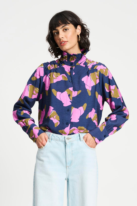 POM Amsterdam Blouses Blue / 34 BLOUSE - Les Croissants