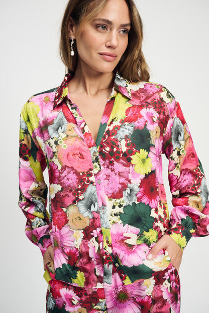 POM Amsterdam Blouses Multi colour / 34 BLOUSE - Satin Love Bouquet