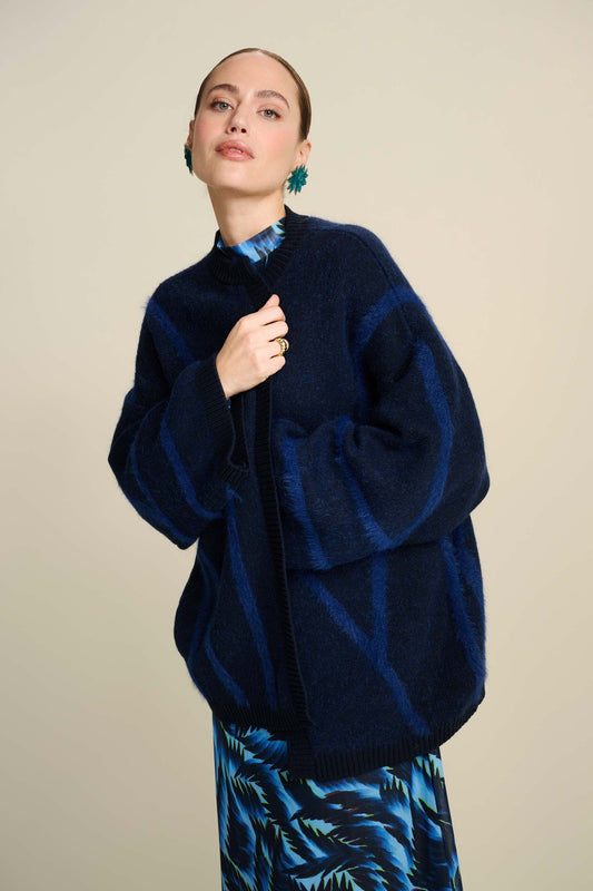 POM Amsterdam Cardigans Blue / 34 CARDIGAN - Midnight Blue