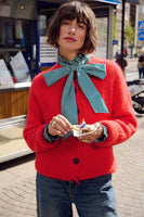 POM Amsterdam Cardigans Red / 34 CARDIGAN - Meryl Rouge