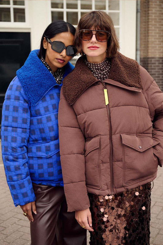 POM Amsterdam Coats Brown / 34 VESTE - Coco Chocolate Brown