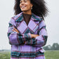 POM Amsterdam Coats MANTEAU - Checks Lavender