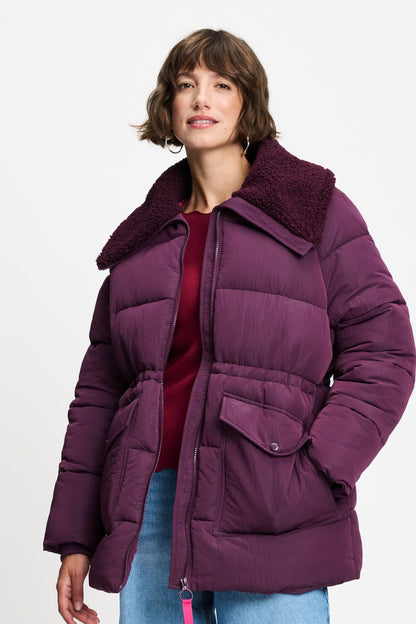 POM Amsterdam Coats Purple / 34 VESTE - Camille Dark Plum