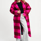 POM Amsterdam Coats VEST - Check Plum Pink