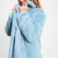 POM Amsterdam Coats VEST - Fur Misty Blue