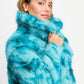 POM Amsterdam Coats VESTE - Cleo Teal Green Animal