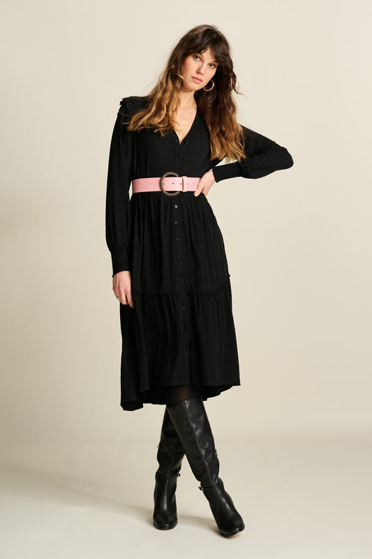 POM Amsterdam Dresses Black / 34 ROBE - Eden Black