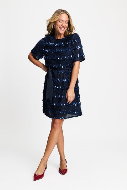 POM Amsterdam Dresses Blue / 34 ROBE - Inez Eternal Blue