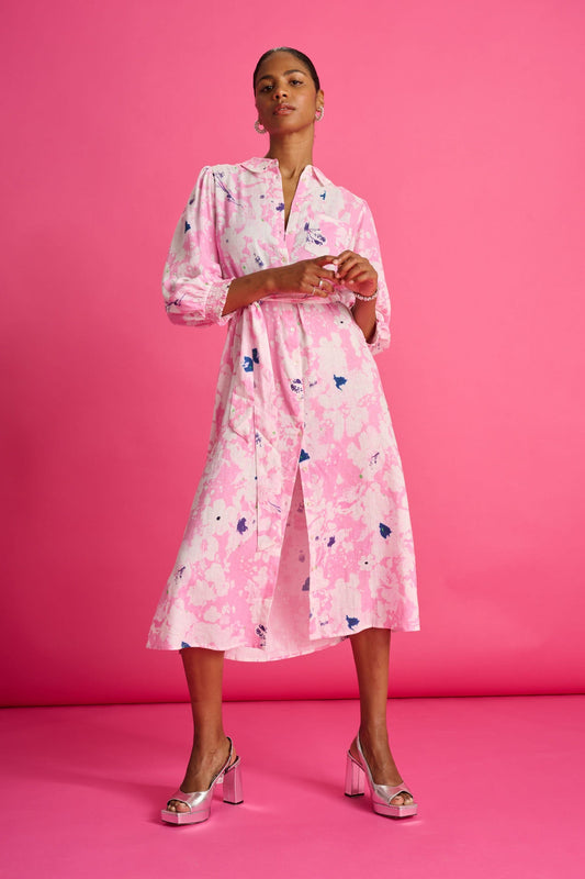 POM Amsterdam Dresses ROBE - Beau Lilies Pink