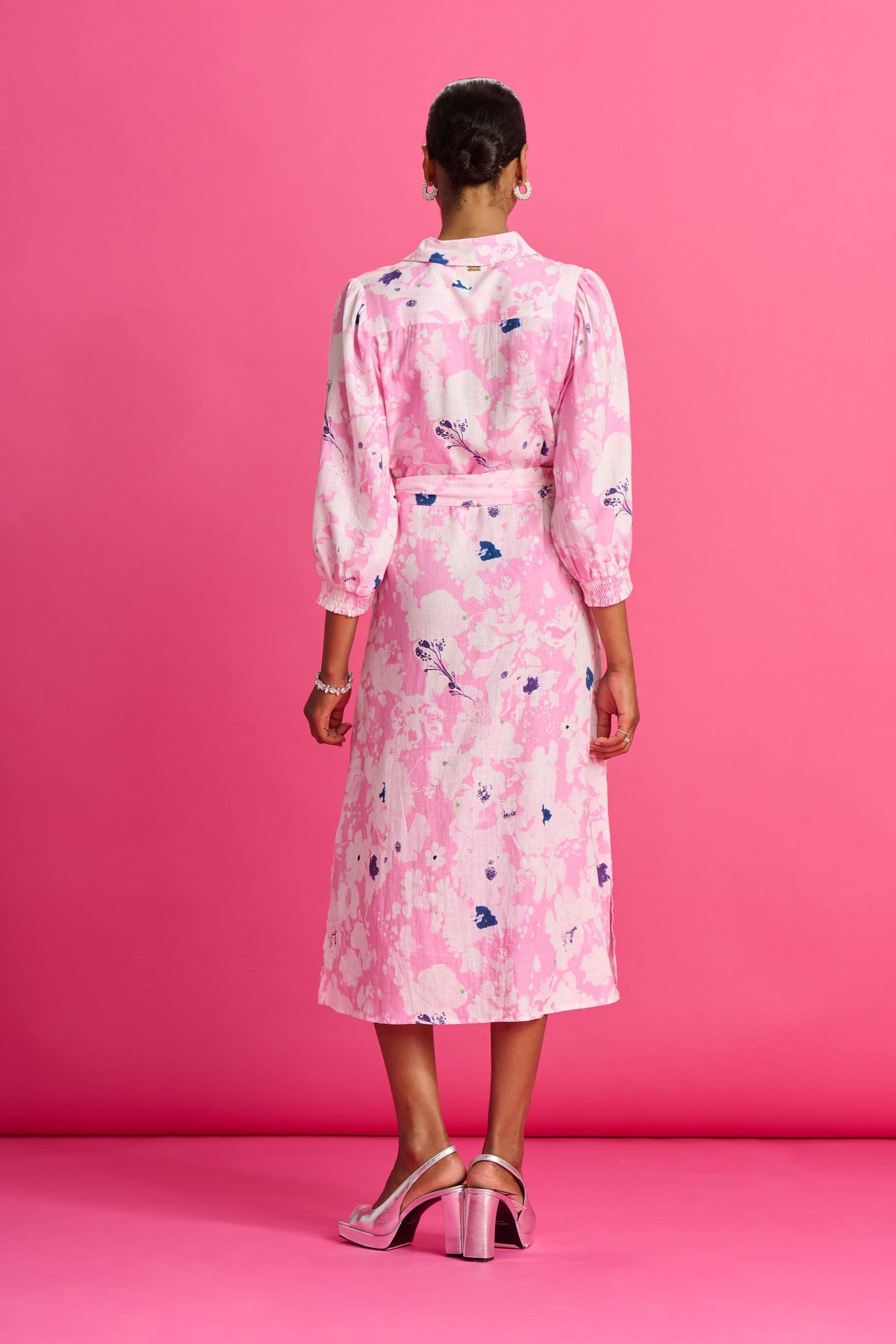 POM Amsterdam Dresses ROBE - Beau Lilies Pink