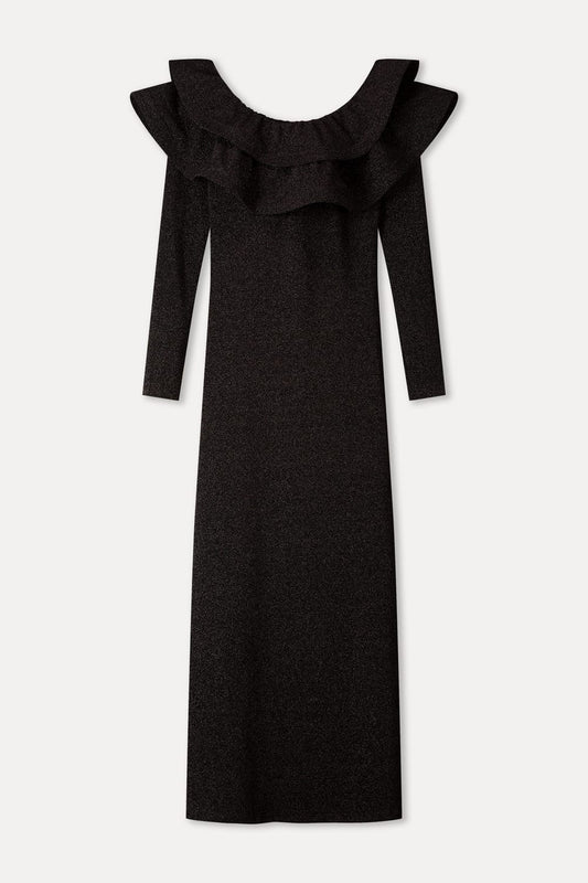 POM Amsterdam Dresses ROBE - Bibi Shimmer Black