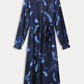 POM Amsterdam Dresses ROBE - Feathers and Floral Blue