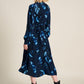 POM Amsterdam Dresses ROBE - Feathers and Floral Blue