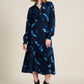 POM Amsterdam Dresses ROBE - Feathers and Floral Blue