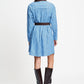 POM Amsterdam Dresses ROBE - Indy Check Sapphire Blue