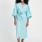 POM Amsterdam Dresses ROBE - Poplin Sky Blue
