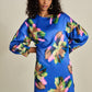 POM Amsterdam Dresses ROBE - Satin Butterfly Blue