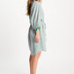 POM Amsterdam Dresses ROBE - Seersucker Green Pink