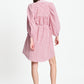 POM Amsterdam Dresses ROBE - Seersucker Red White