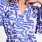 POM Amsterdam Dresses ROBE - Waves Pink Linen