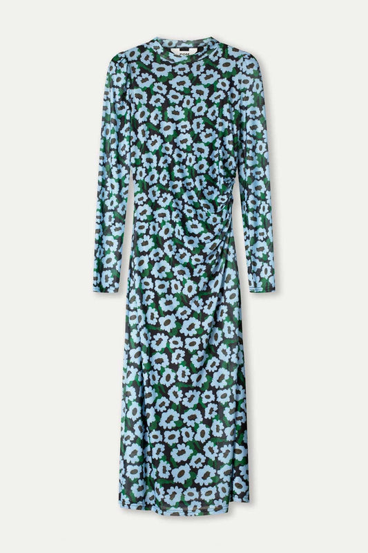 POM Amsterdam Dresses ROBE - Wild Flowers Blue
