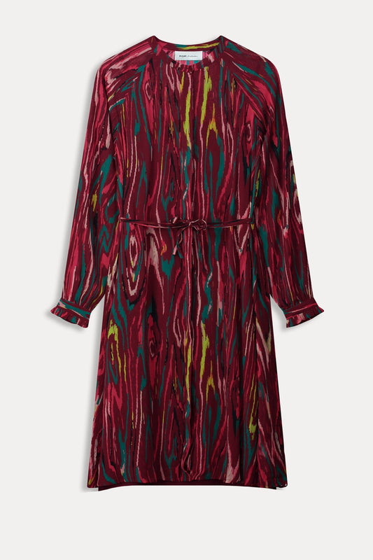 POM Amsterdam Dresses ROBE - Woody Burgundy Red