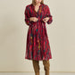 POM Amsterdam Dresses ROBE - Woody Burgundy Red