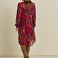 POM Amsterdam Dresses ROBE - Woody Burgundy Red