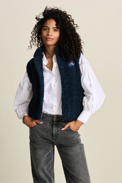 POM Amsterdam Gilets Blue / 34 GILET - Teddy Love Marine