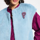 POM Amsterdam Gilets GILET - Fur Misty Blue