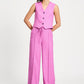 POM Amsterdam Gilets GILET - Rose Doux Striped