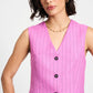 POM Amsterdam Gilets GILET - Rose Doux Striped