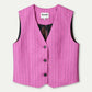 POM Amsterdam Gilets GILET - Rose Doux Striped