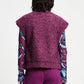 POM Amsterdam Gilets GILET - Teddy Baseball Plum