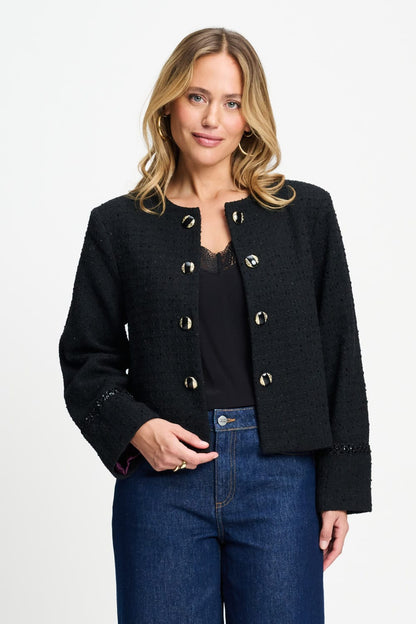 POM Amsterdam Jackets Black / 34 VESTE - Donna Tweed Black