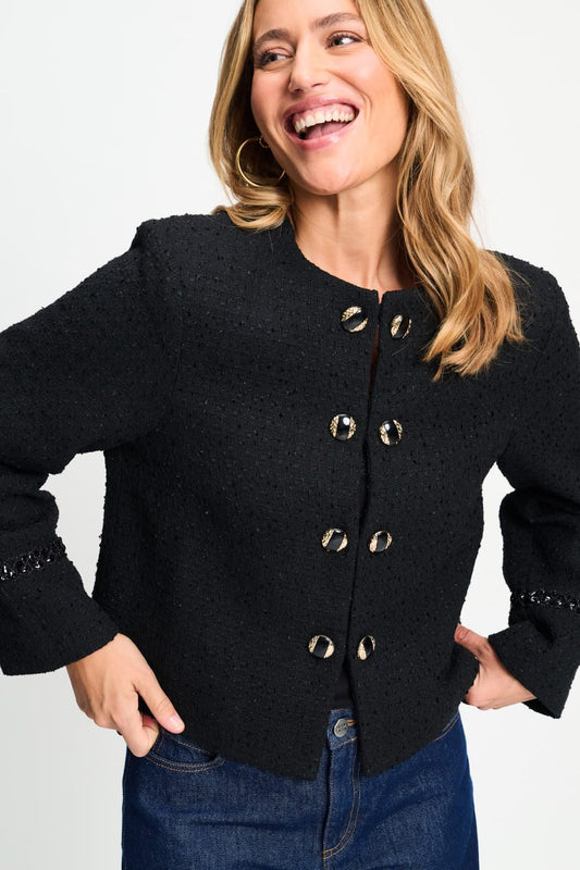 POM Amsterdam Jackets Black / 34 VESTE - Donna Tweed Black