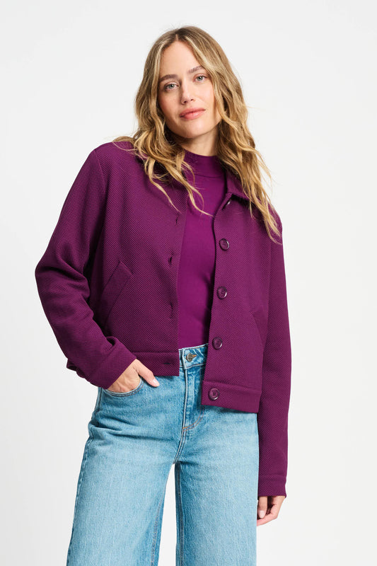 POM Amsterdam Jackets Purple / 34 VEST - Iris Plum