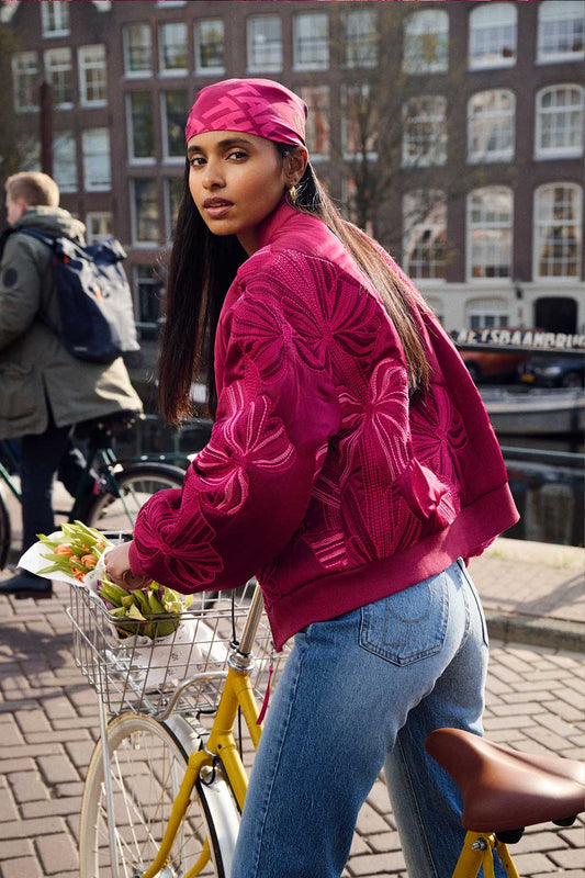 POM Amsterdam Jackets Red / 34 VESTE - Ashley Embroidery Bows