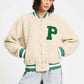 POM Amsterdam Jackets VEST - Teddy Baseball Ecru