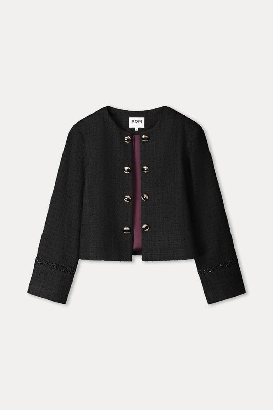POM Amsterdam Jackets VESTE - Donna Tweed Black