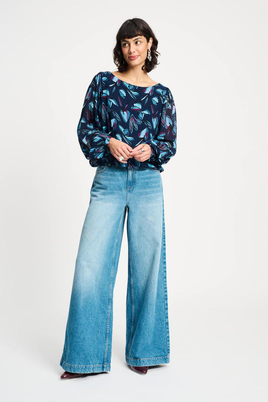 POM Amsterdam Jeans Blue / 34 JEANS - Baggy Wideleg Mid Blue