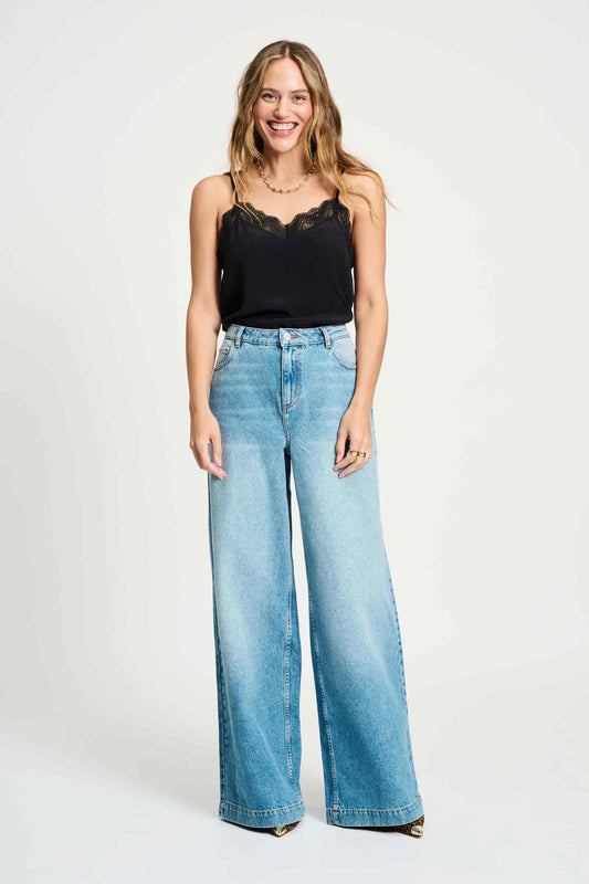 POM Amsterdam Jeans Blue / 34 JEANS - Baggy Wideleg Mid Blue