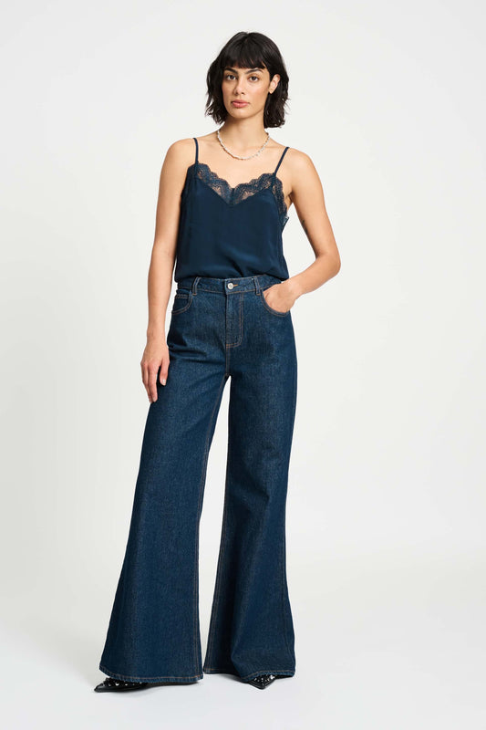POM Amsterdam Jeans Blue / 34 JEANS - Flare Dark Blue