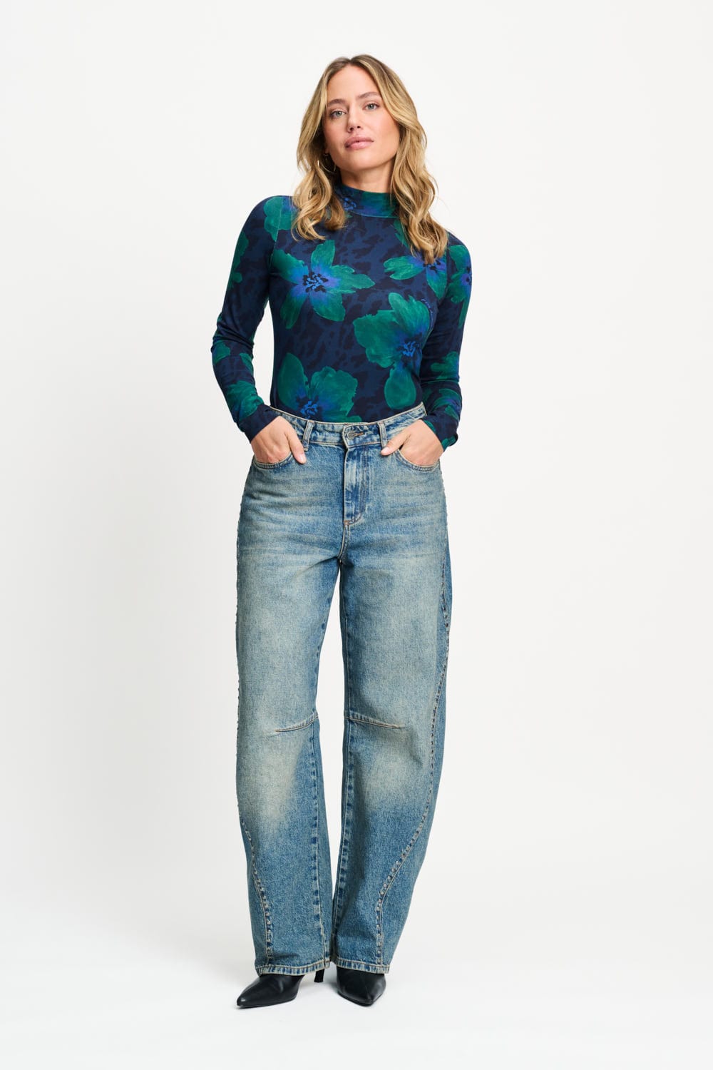 POM Amsterdam Jeans Blue / 34 JEANS - Jacky Studs Dark Blue