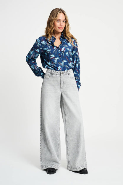 POM Amsterdam Jeans Grey / 34 JEANS - Baggy Wide Leg Grey